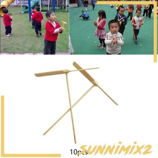 [Sunnimix2] ของเล่นเฮลิคอปเตอร์บิน DIY 10 ชิ้น สําหรับเฉลิมฉลองโรงเรียน