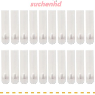 Suchenhd ตะขอแขวนเสื้อผ้า ประหยัดพื้นที่ ขนาดเล็ก สีขาว 20 ชิ้น