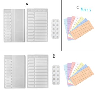 Mary แม่พิมพ์เรซิ่น รูปแผ่นจดบันทึก สําหรับทําเรซิน ตกแต่งครบรอบ