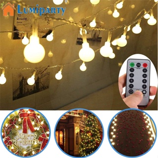 Lumiparty สายไฟหิ่งห้อย Led 40 ดวง 8 โหมด 19.6 ฟุต ใช้แบตเตอรี่ กันน้ํา พร้อมรีโมตคอนโทรล