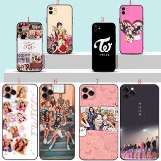 เคสโทรศัพท์มือถือนิ่ม พิมพ์ลาย TWICE K POP สีดํา สําหรับ iPhone 11 11 Pro Max 12 Mini XR XS Max H20