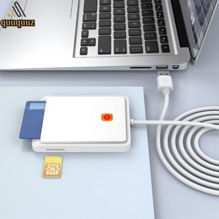 Quu เครื่องอ่านการ์ด USB 2 0 แบบพกพา สําหรับ Smart Card Reader