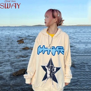 SWAY เสื้อผ้าผู้ญิง แขนยาว เสื้อฮู้ด คลุมหญิง สไตล์เกาหลี แฟชั่น A28J1CY 35Z230829