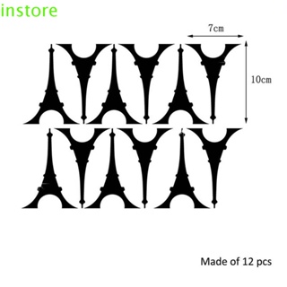 Instore สติกเกอร์ ลายศิลปะ 3D สไตล์โมเดิร์น ลอกออกได้ สําหรับติดตกแต่งผนังบ้าน ห้องนอน 12 ชิ้น