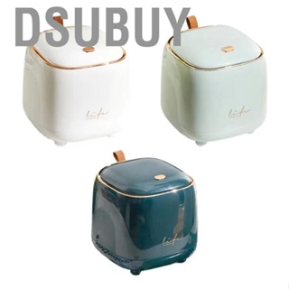 Dsubuy Small Desktop Trash Bin  Smooth Surface Rounded Edges Easy Using Push Type for Living Room