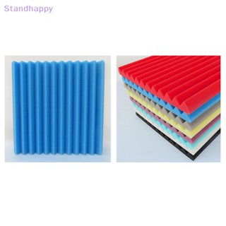 Standhappy ใหม่ แผงโฟมอะคูสติก กันเสียงรบกวน ขนาด 30X30X2.5 ซม. สําหรับบ้าน ออฟฟิศ