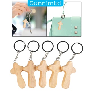 [Sunnimix1] พวงกุญแจไม้กางเขน สําหรับทุกเพศ 5 ชิ้น