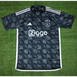 เสื้อกีฬาแขนสั้น ลายทีมชาติฟุตบอล Ajax Second Guest 2023-24