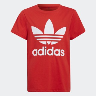 adidas ไลฟ์สไตล์ เสื้อยืด Trefoil เด็ก สีแดง HC9586