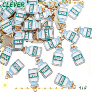 Clever จี้โลหะชุบทอง รูปขวดนมน่ารัก ขนาดเล็ก 27*13 มม. สําหรับแขวนตกแต่ง DIY