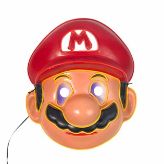 Super Mario Bros Led Luminous Mask Luigi Mario Game Anime Masquerade Party Performance Props Halloween Mask Toy