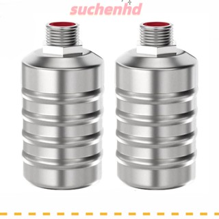 Suchenhd ลูกบอลปิดอัตโนมัติ สเตนเลส เกลียวตัวผู้ 1/2 นิ้ว ทนทาน สีเงิน สําหรับบ่อปลา 2 ชิ้น