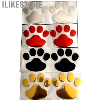 Ilikestore 2pcs Universal PVC Dog Paw Footprint  Car Emblem Decal Decoration Exterior Accessories