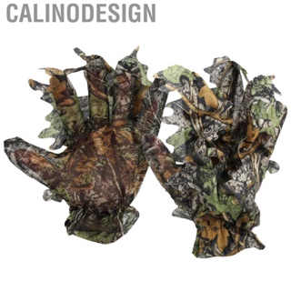 Calinodesign Pongee 3D Comfortable Leaf Camo Full Finger Non‑Slip  Outdoor AccessoriesV