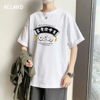 Acland เสื้อยืดผู้ชาย ผู้ชายเสื้อเชิ้ต เสื้อยืด ผ้านุ่ม ใส่สบาย ไม่หด ไม่ต้องรีด 36Z230908