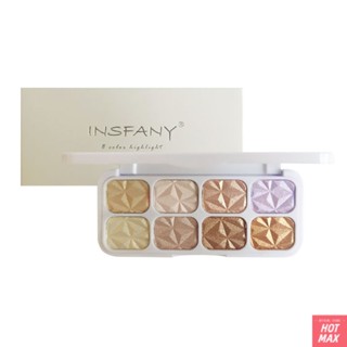 INSFANY8 สี Diamond High CD Pearl แต่งหน้า Glitter Highlighter Palette Contour Blush Shimmer Powder อเนกประสงค์และมัลติฟังก์ชั่นอินเทรนด์ Instant Glow ,Beauty Frenzy