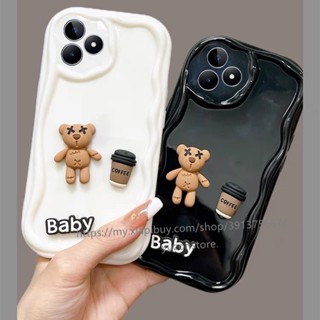 Phone Case Tecno Camon 20 Pro Spark Go 2023 10C 10 Pro Pop 7 Pro เคสโทรศัพท์มือถือ แบบนิ่ม ลายหมีกาแฟ สามมิติ สําหรับ