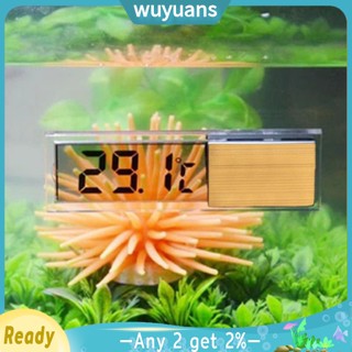 Wuyuans เครื่องวัดอุณหภูมิดิจิทัล LCD คริสตัล 3D สําหรับตู้ปลา