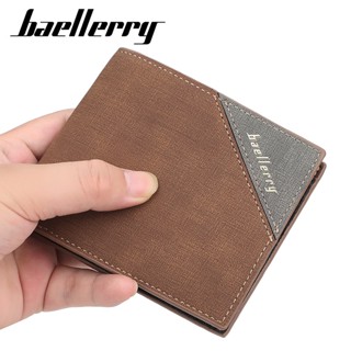 【ขายดี】Mybaellerry กระเป๋าสตางค์ใบสั้น ใส่เหรียญได้หลายช่อง สไตล์เกาหลี สําหรับผู้ชาย