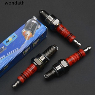 Wonda หัวเทียนโลหะ ทนทาน สําหรับรถจักรยานยนต์วิบาก A7TC D8TC GY6 CG 50 70 110 125 150CC 3 ขั้ว