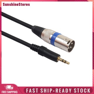 ❤Sunshinestores✪  สายเคเบิลไมโครโฟน 3 เมตร 9.84 ฟุต ปลั๊กตัวผู้ เป็น 3 Pin XLR ตัวผู้