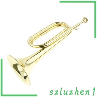 [Szluzhen1] เครื่องดนตรีทรัมเป็ตลูกเสือ สีทอง ขนาด 32.5x11.5 ซม. สําหรับเด็ก