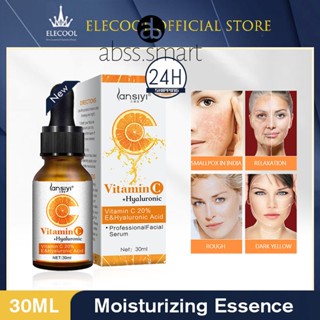 30ml Pure Vitamin C Hyaluronic Acid Serum 20% สำหรับ Face Anti Aging Essential Oil Moisturizing ครีมลบกระ Speckle Fade จุดด่างดำ TECH3