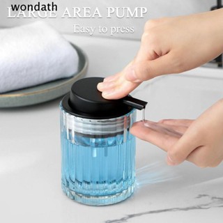 Wonda ขวดแก้วใส่สบู่เหลว แบบกด เติมได้ ขนาด 4.9*3.1 นิ้ว สีดํา สําหรับห้องครัว