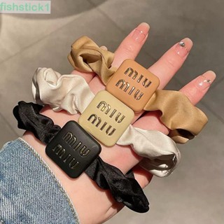 Fishstick1 เครื่องประดับผม ที่คาดผมหางม้า ขนาดใหญ่ ลายตัวอักษรน่ารัก สไตล์เกาหลี สําหรับผู้หญิง