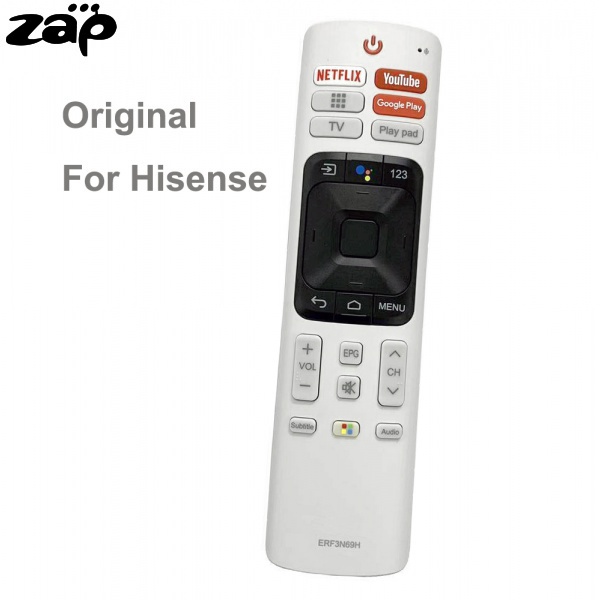ยี่ห้อใหม่ ERF3N69H สําหรับ Hisense 4K สมาร์ททีวีรีโมทคอนโทรล NETFLIX YouTube Google Play Apps