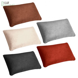 [ISHOWMAL-TH]Headrest Pillow Wine Red 1pcs Beige Black Coffee Color Gray Suede Fabric-New In 9-