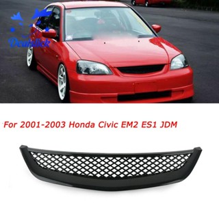 กระจังหน้ารถยนต์ ABS สีดําเงา สําหรับ Honda Civic JDM Type R 2001-2003