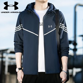 Under Armour เสื้อแจ็กเก็ต เสื้อกันลม แบบบาง แฟชั่นฤดูใบไม้ผลิ และฤดูใบไม้ร่วง สไตล์เกาหลี สําหรับผู้ชาย