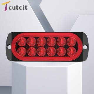 Tcuteit ไฟฉุกเฉิน Led 12 ดวง DC 12-24V สําหรับติดรถยนต์ รถบรรทุก