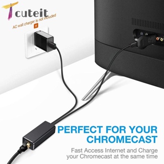 Tcuteit อะแดปเตอร์การ์ดเครือข่ายอีเธอร์เน็ต Micro USB เป็น RJ45 480Mbps LAN