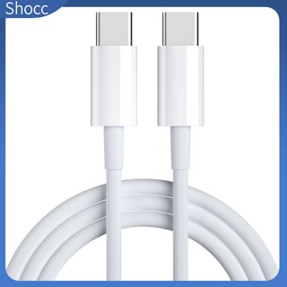 Shocc สายเคเบิลชาร์จ USB C เป็น USB C Type C 60W 1 เมตร 2 เมตร สําหรับแล็ปท็อป โทรศัพท์มือถือ