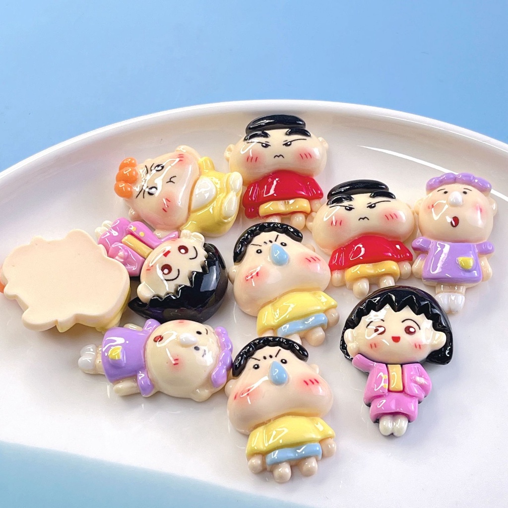 [4 #] Jibbitz Crocs ยางรัดผม เรซิ่น ลายการ์ตูนอนิเมะชินจังน่ารัก แฮนด์เมด diy อุปกรณ์เสริม สําหรับรองเท้า SC