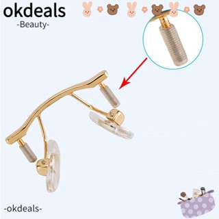 Okdeals แผ่นรองจมูกแว่นตา โลหะ กันลื่น ทนทาน แบบเปลี่ยน สําหรับซ่อมแซมแว่นตา