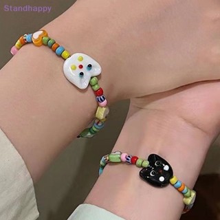 Standhappy สร้อยข้อมือ ประดับลูกปัด รูปการ์ตูนแมวน่ารัก เหมาะกับฤดูร้อน เครื่องประดับปาร์ตี้วันเกิด สําหรับผู้หญิง