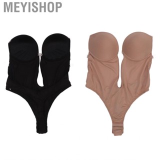 Meyishop Clear Straps Lady Bodysuit Push Up Breast Versatile Backless One Piece Underwear Skin Friendly for Daily Wedding