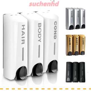 Suchenhd เครื่องจ่ายสบู่เหลว แชมพู แบบสองชั้น 350 มล. อุปกรณ์เสริม สําหรับห้องน้ํา