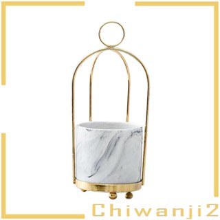 [Chiwanji2] แจกันดอกไม้เซรามิค สีทอง สําหรับแขวนขวดโหล