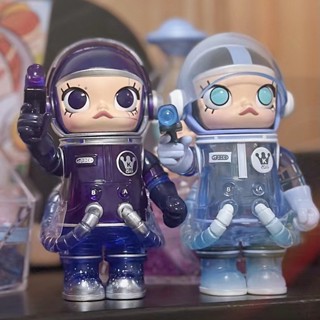 【ของแท้】popmart Mega space Molly กล่องสุ่ม ครบรอบ 100% ตุ๊กตาแฟชั่น 2 แบบ ของขวัญคริสต์มาส