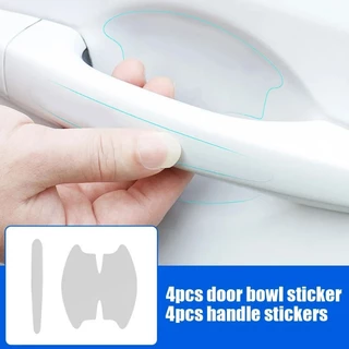 สติกเกอร์สะท้อนแสง ป้องกันรอยขีดข่วน สําหรับติดมือจับประตูรถยนต์ มีกาวในตัว จํานวน 4 8 ชิ้น ต่อชุด