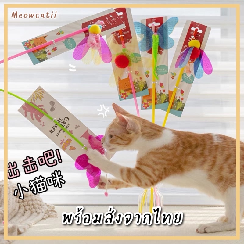 [🚗พร้อมส่ง] ไม้ตกแมวสุดฮิตจากไต้หวันแบรนด์ Amy Carol ✨