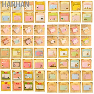 Hanhan Cute Cartoon Sticky Notes Portable 20 Sheet Self Stick Creative Square Notepad