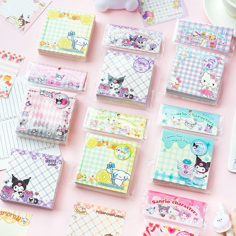 SANRIO สติกเกอร์ ลาย Cinnamoroll MyMelody Hello Kitty Pachacoo สําหรับตกแต่งสมุดโน้ต 200 ชิ้น ต่อเล่ม