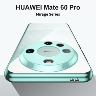 สําหรับ Huawei Mate 60 Pro เคสชุบ กรอบใส แข็ง PC กันกระแทก เคสด้านหลัง สําหรับ Huawei Mate 60