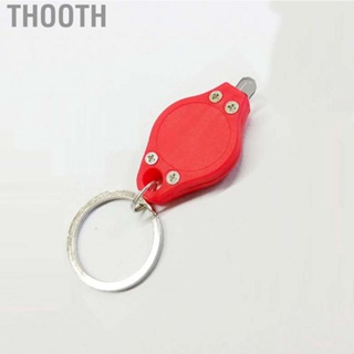 Thooth Keychain Flashlight Ultra Mini Key Ring Light Rhombus Shape for UV Curing Purple