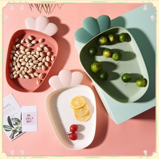 การ์ตูนบนโต๊ะอาหาร Flatware ผลไม้สร้างสรรค์จานชามผลไม้สำหรับเด็กจานถาดเก็บขนมบนโต๊ะอาหาร 【sunny】